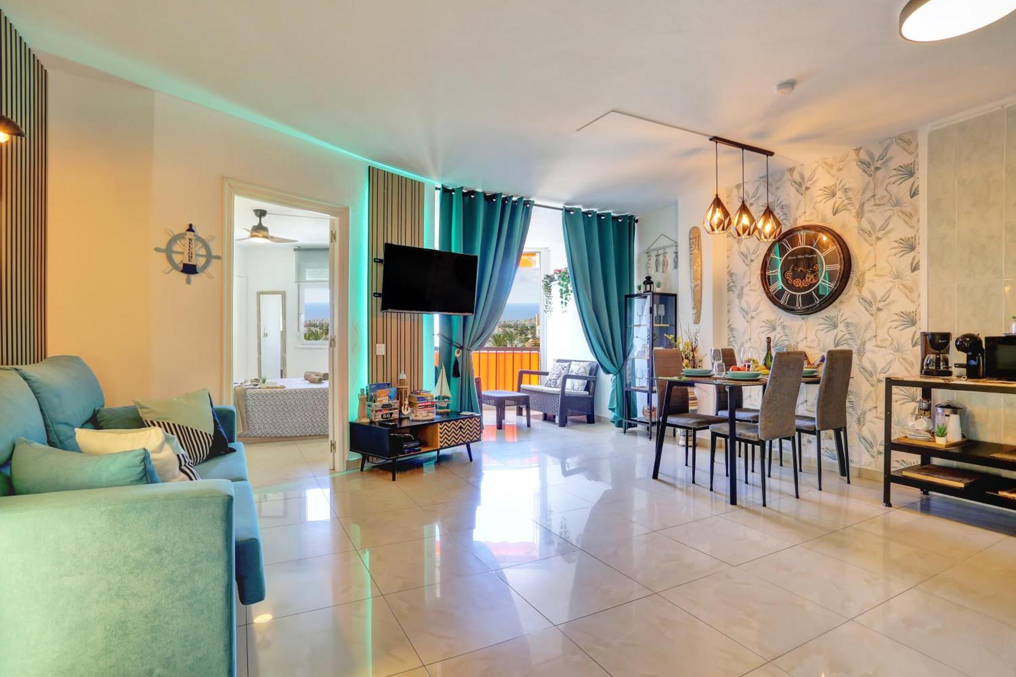 Luxory Dreamy Sunset, Seafront, Direct Access To The Promenade,Wifi,Pool,Free Parking Apartment ลอส กริสเตียนอส ภายนอก รูปภาพ